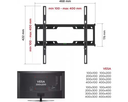 Кронштейн HOLDER LCD-T4624-B черный