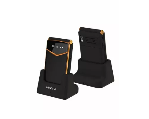 Мобильный телефон Maxvi E11ds черный-золотой