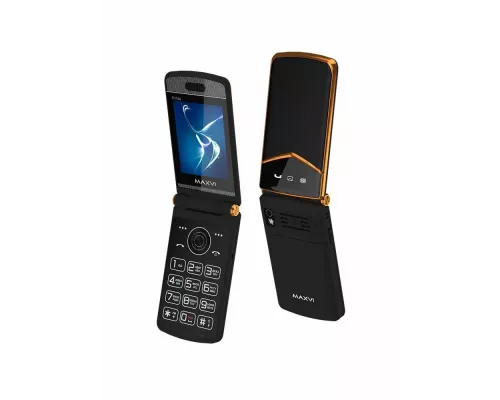 Мобильный телефон Maxvi E11ds черный-золотой