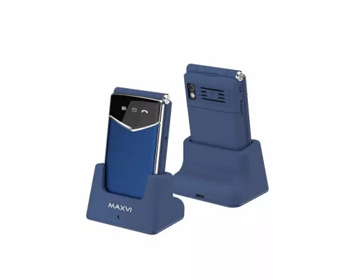 Мобильный телефон Maxvi E11ds синий-серебристый