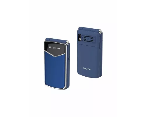 Мобильный телефон Maxvi E11ds синий-серебристый