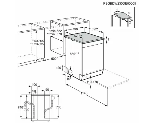 Посудомоечная машина Electrolux ESM48310SW белый