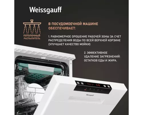 Посудомоечная машина Weissgauff DW 4535 белый