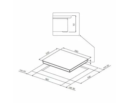 Варочная поверхность GRAUDE IK 60.1 F черный.