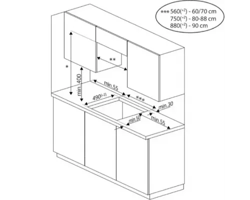 Варочная поверхность Indesit IB 41B60 BF черный