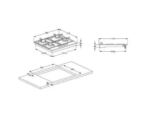 Варочная поверхность Indesit INGT 61 IC/BK черный
