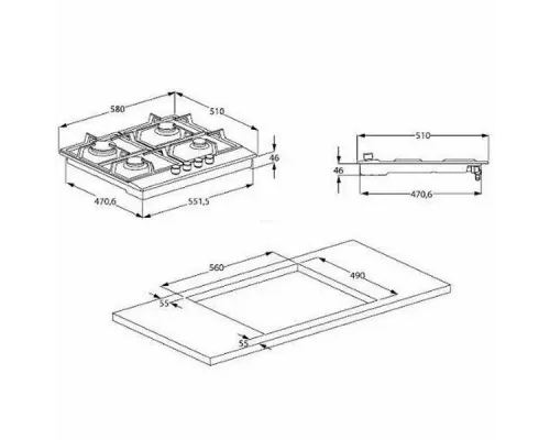 Варочная поверхность Indesit INGT 61 IC/BK черный