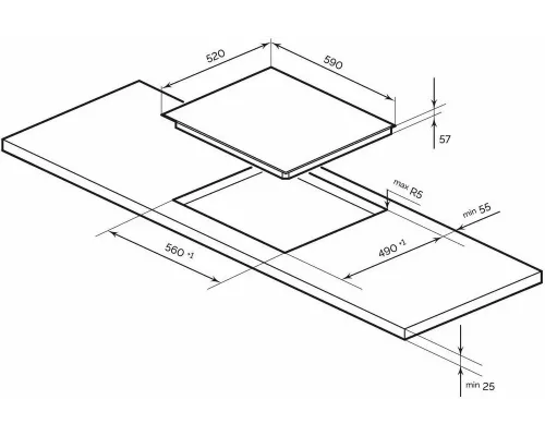 Варочная поверхность Lex EVI 641C WH белый