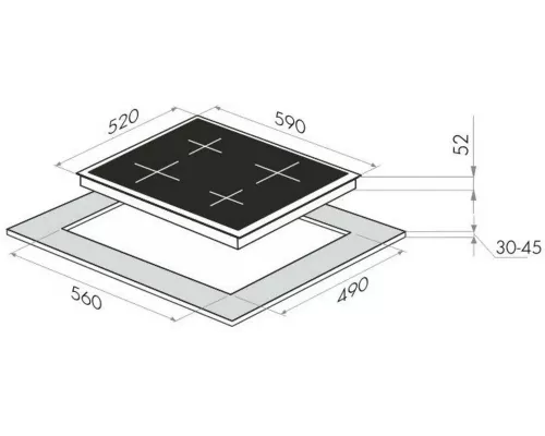 Варочная поверхность MAUNFELD EVCE.594-BK черный