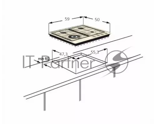 Варочная поверхность Monsher MKFG 60G40ME096-WFT