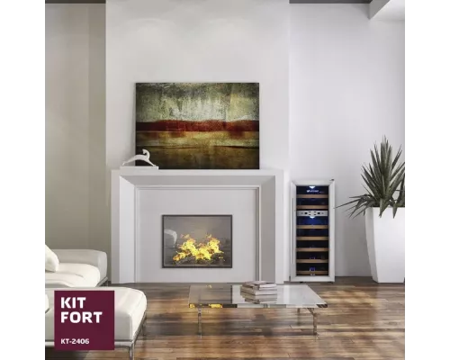 Винный шкаф KITFORT КТ-2406 нержавеющая сталь