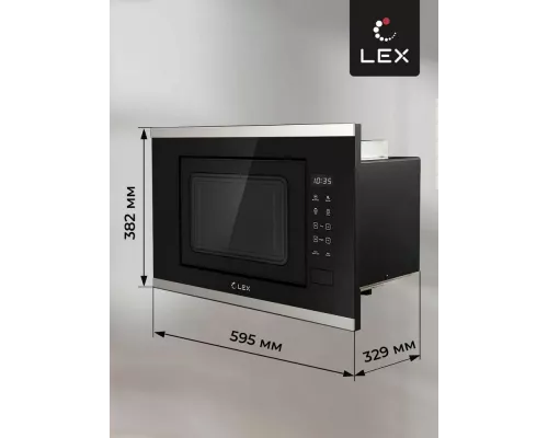 Встраиваемая микроволновая печь Lex BIMO 20.02 нерж/черный