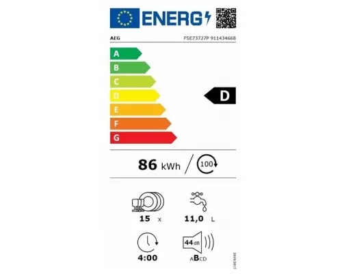 Встраиваемая посудомоечная машина AEG FSE73727P