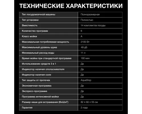 Встраиваемая посудомоечная машина Hyundai HBD 640P