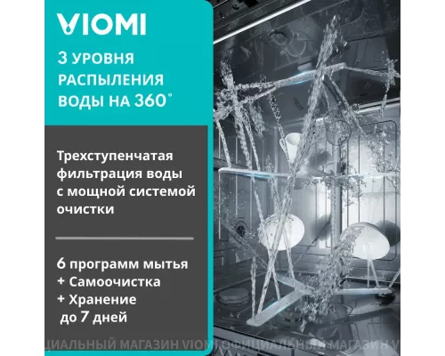 Встраиваемая посудомоечная машина Viomi VBDW161 черный