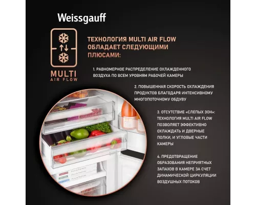 Встраиваемый холодильник Weissgauff WRKI 178 NFM