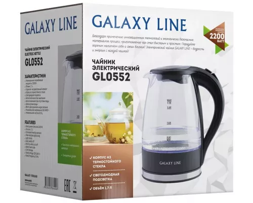 Чайник GALAXY GL 0552 черный/нерж