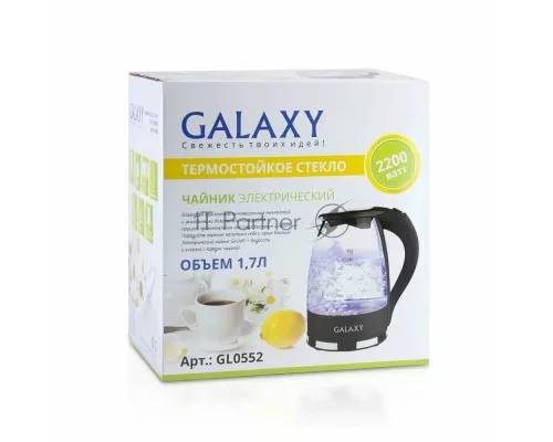 Чайник GALAXY GL 0552 черный/нерж