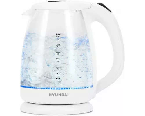 Чайник HYUNDAI HYK-G2001 белый/серый