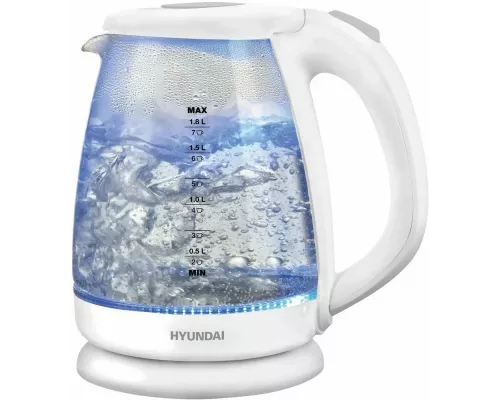 Чайник HYUNDAI HYK-G2001 белый/серый