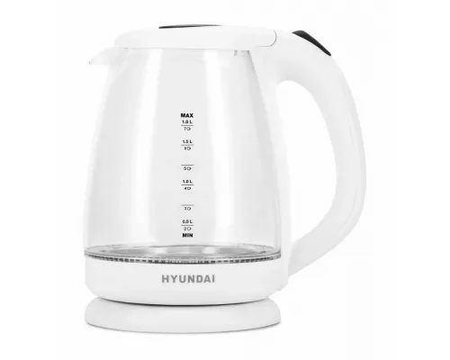 Чайник HYUNDAI HYK-G2001 белый/серый