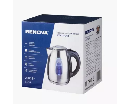 Чайник RENOVA KT17S-04B нерж.сталь