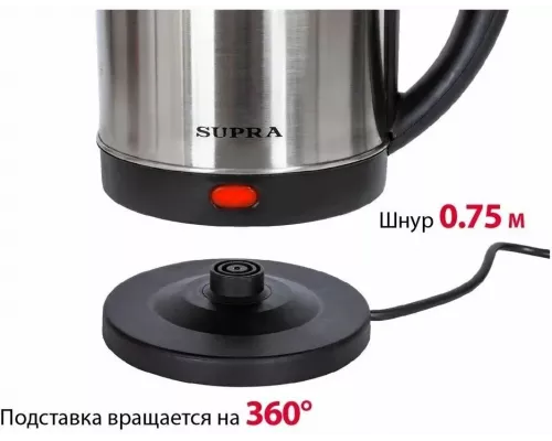 Чайник SUPRA KES-2001 серебристый/черный