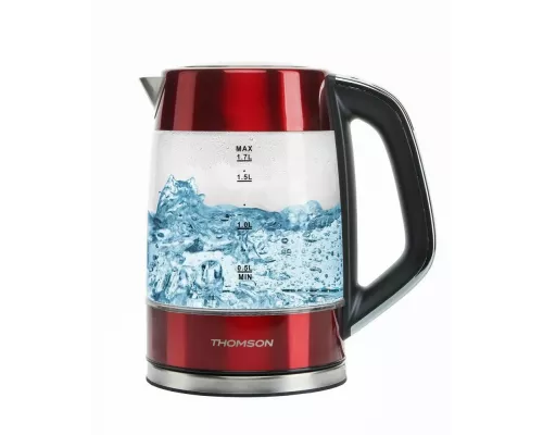 Чайник THOMSON K20ES-2001 GLASS красный