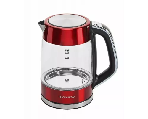 Чайник THOMSON K20ES-2001 GLASS красный