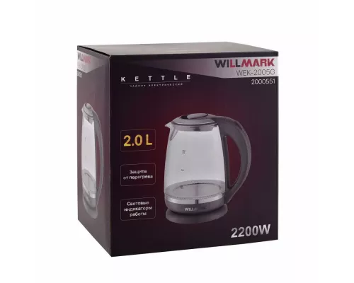Чайник WILLMARK WEK-2005G серый