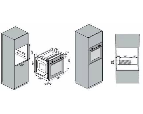 Духовой шкаф KUPPERSBERG HO 608 BX нержавеющая сталь/черный