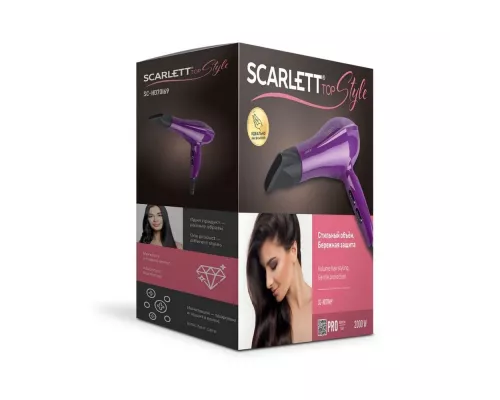 Фен SCARLETT SC-HD70I69 фиолетовый/черный