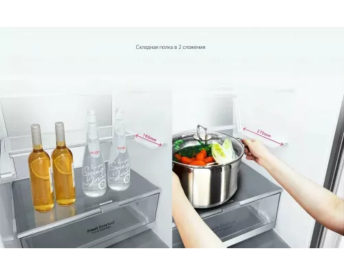 Холодильник LG GC-B459ANMW серебро