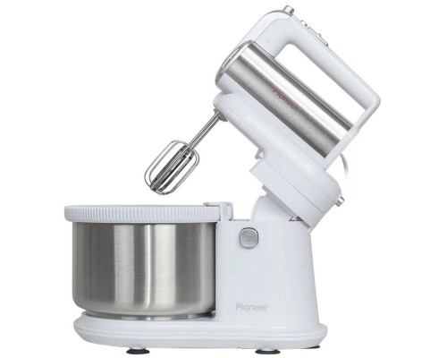 Миксер PIONEER MX345 белый/сталь