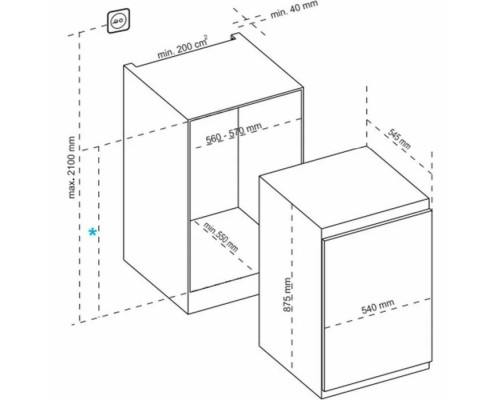 Встраиваемый холодильник SCANDILUX RBI162 Встраиваемый холодильник SCANDILUX RBI162