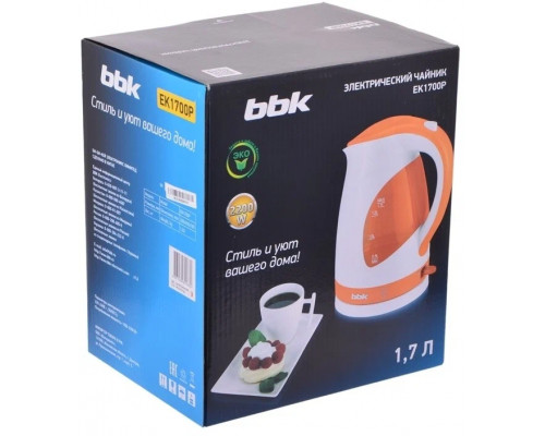 Чайник BBK EK1700P белый/оранжевый Чайник BBK EK1700P белый/оранжевый