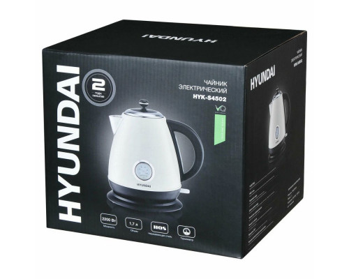 Чайник HYUNDAI HYK-S4502 черный/жемчужный