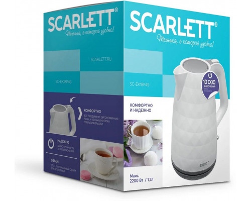Чайник SCARLETT SC-EK18P49 белый/серый