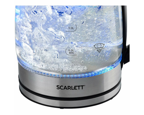 Чайник SCARLETT SC-EK27G70 серебристый/черный
