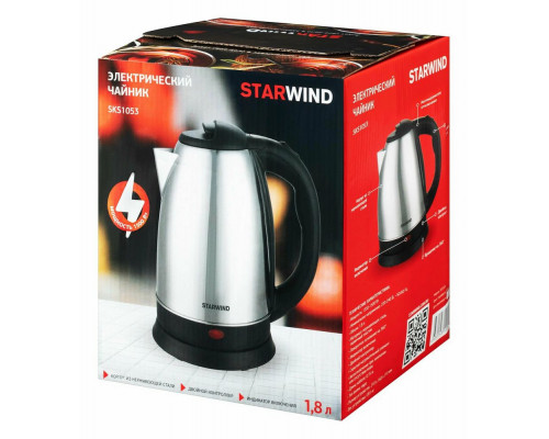 Чайник STARWIND SKS1053 серебристый/черный Чайник STARWIND SKS1053 серебристый/черный