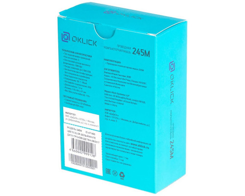 Мышь OKLICK 245M белый Мышь OKLICK 245M белый