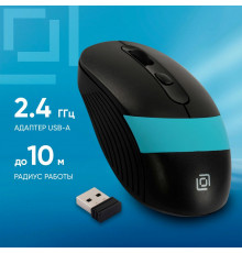 Мышь OKLICK 310MW черный/синий