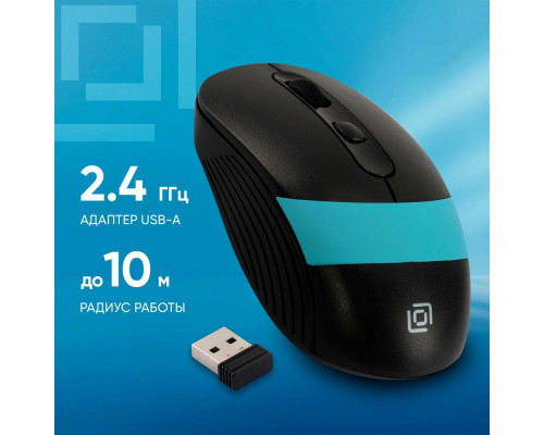 Мышь OKLICK 310MW черный/синий Мышь OKLICK 310MW черный/синий