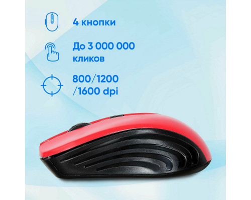 Мышь OKLICK 545MW черный/красный Мышь OKLICK 545MW черный/красный