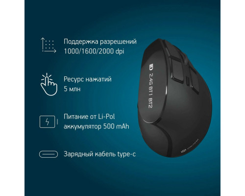 Мышь OKLICK 990MW черный Мышь OKLICK 990MW черный