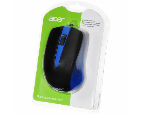 Мышь ACER OMW011 черный/синий Мышь ACER OMW011 черный/синий