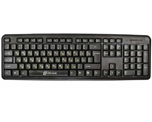Клавиатура OKLICK 130M черный USB Клавиатура OKLICK 130M черный USB