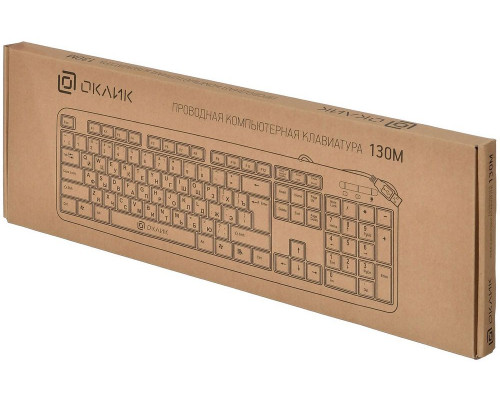 Клавиатура OKLICK 130M черный USB Клавиатура OKLICK 130M черный USB