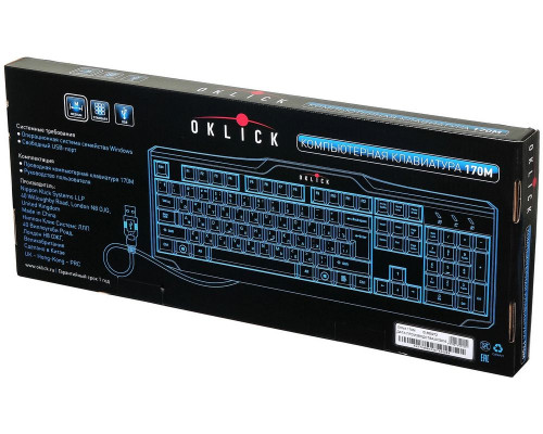 Клавиатура OKLICK 170M черный Клавиатура OKLICK 170M черный