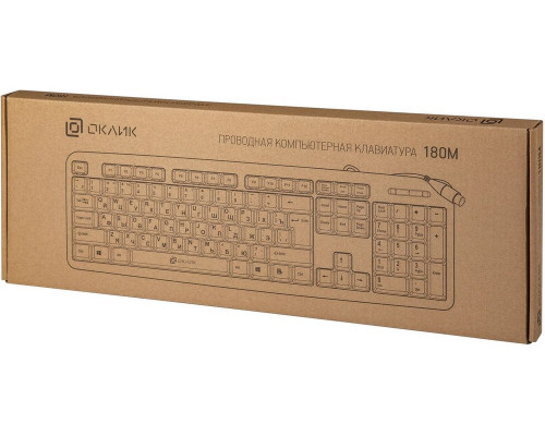 Клавиатура OKLICK 180M черный USB Клавиатура OKLICK 180M черный USB